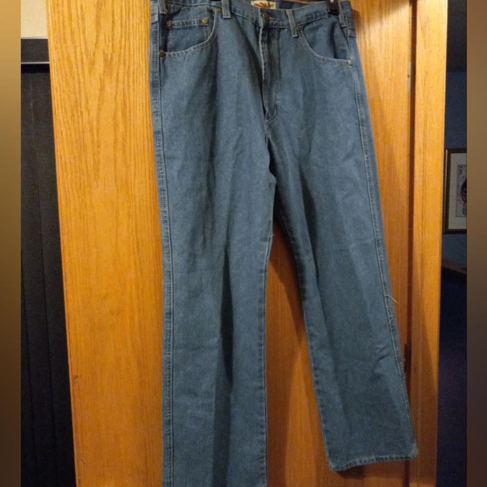 Mens Field N' Forest Rugged apparel Blue Jeans Western Boot Cut Sz 36x30